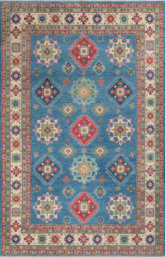 Kazak Blue Hand Knotted 6'7" X 10'2"  Area Rug 700-147310