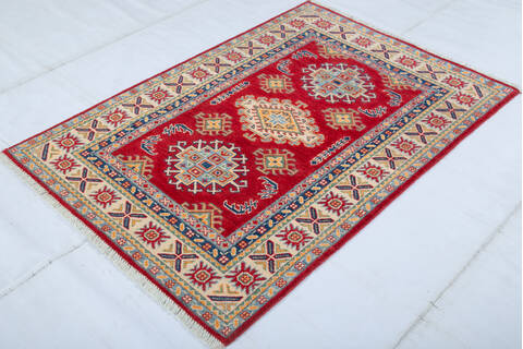 Kazak Red Hand Knotted 33 X 411 Area Rug 700-147311 Image 2