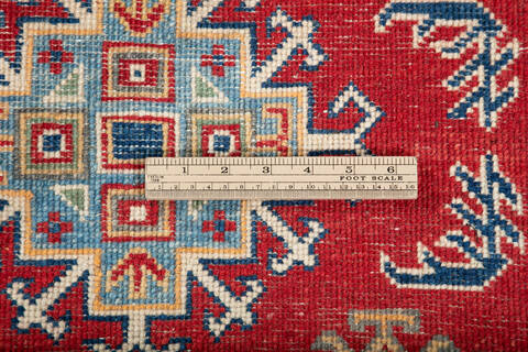 Kazak Red Hand Knotted 33 X 411 Area Rug 700-147311 Image 7