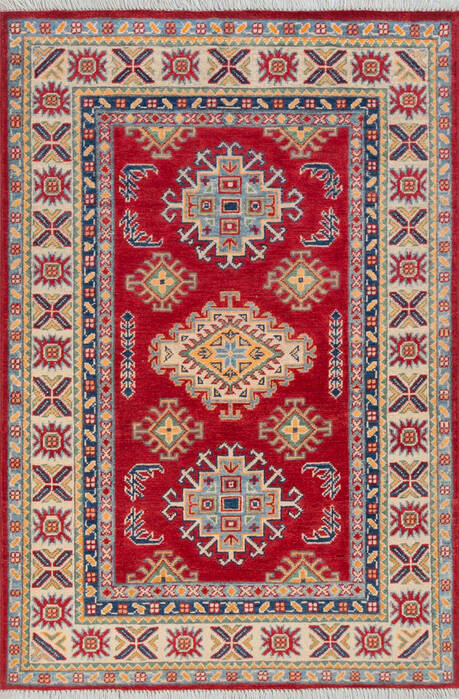 Kazak Red Hand Knotted 33 X 411 Area Rug 700-147311 Image 0