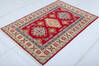 Kazak Red Hand Knotted 33 X 411 Area Rug 700-147311 Thumb 2