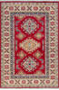 Kazak Red Hand Knotted 33 X 411  Area Rug 700-147311 Thumb 0