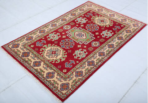Kazak Red Hand Knotted 33 X 411 Area Rug 700-147313 Image 2
