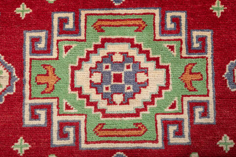 Kazak Red Hand Knotted 33 X 411 Area Rug 700-147313 Image 5