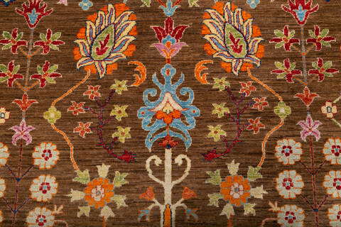 Chobi Brown Hand Knotted 810 X 119 Area Rug 700-147314 Image 4