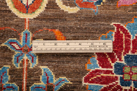 Chobi Brown Hand Knotted 810 X 119 Area Rug 700-147314 Image 8
