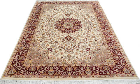 Pak-Persian Beige Hand Knotted 57 X 84 Area Rug 700-147317 Image 1