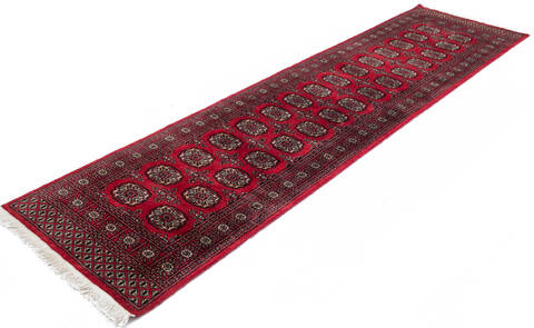 Bokhara Red Runner Hand Knotted 27 X 100 Area Rug 700-147318 Image 2