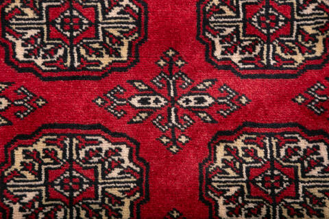 Bokhara Red Runner Hand Knotted 27 X 100 Area Rug 700-147318 Image 5