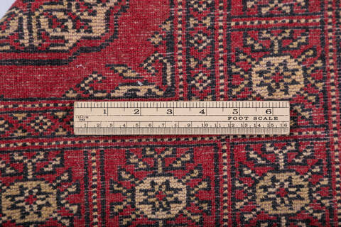 Bokhara Red Runner Hand Knotted 27 X 100 Area Rug 700-147318 Image 7
