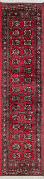 Bokhara Red Runner Hand Knotted 27 X 100 Area Rug 700-147318 Image 0