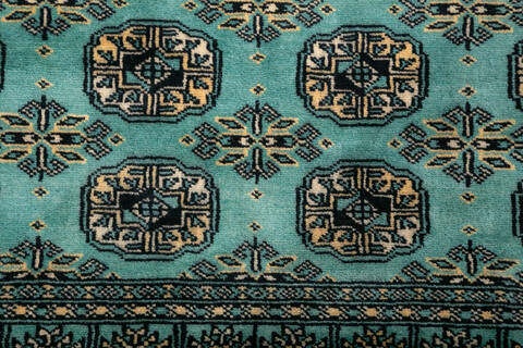 Bokhara Green Hand Knotted 49 X 64 Area Rug 700-147319 Image 4