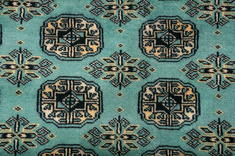 Bokhara Green Hand Knotted 49 X 64 Area Rug 700-147319 Image 5