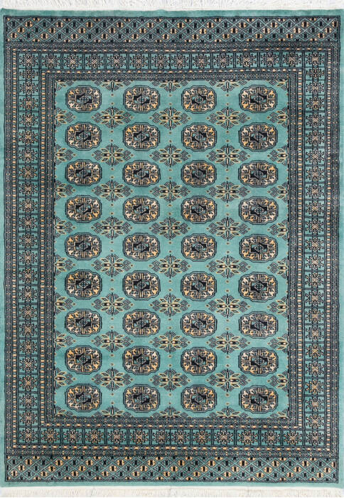 Bokhara Green Hand Knotted 49 X 64 Area Rug 700-147319 Image 0