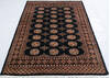 Bokhara Black Hand Knotted 49 X 68  Area Rug 700-147320 Thumb 1