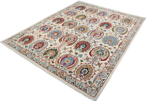 Chobi White Hand Knotted 710 X 99 Area Rug 700-147324 Image 2