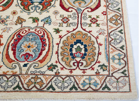 Chobi White Hand Knotted 710 X 99 Area Rug 700-147324 Image 3