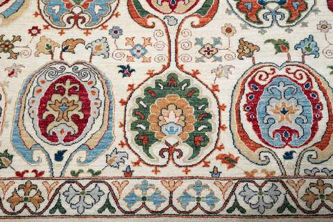 Chobi White Hand Knotted 710 X 99 Area Rug 700-147324 Image 4