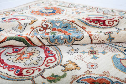 Chobi White Hand Knotted 710 X 99 Area Rug 700-147324 Image 6