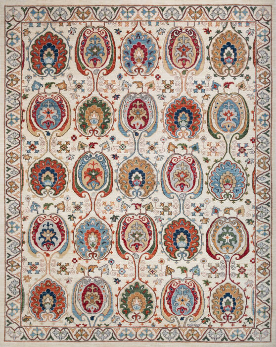 Chobi White Hand Knotted 710 X 99 Area Rug 700-147324 Image 0