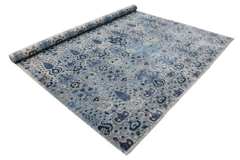 Modern Grey Hand Knotted 82 X 114 Area Rug 902-147327 Image 2