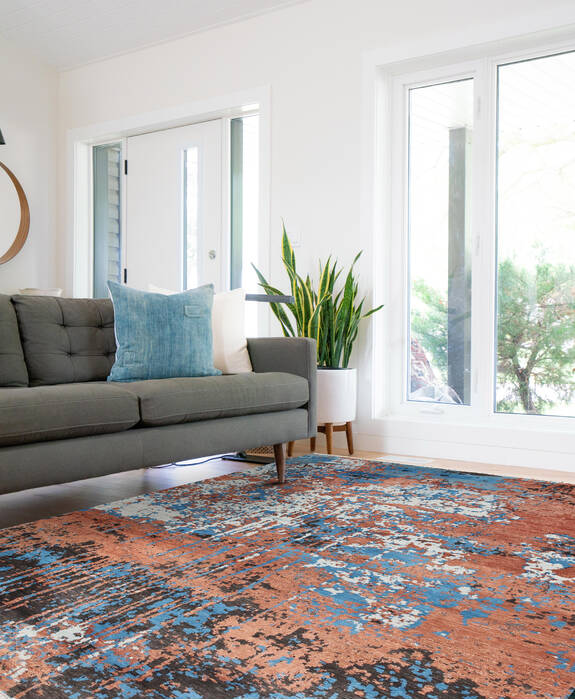 Modern Multicolor Hand Knotted 80 X 100 Area Rug 902-147337 Image 1