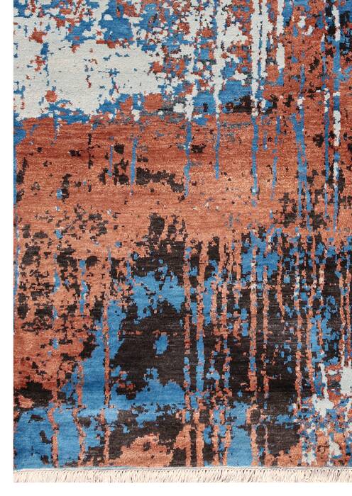 Modern Multicolor Hand Knotted 80 X 100 Area Rug 902-147337 Image 2