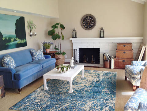 Modern Blue Hand Knotted 80 X 100 Area Rug 902-147339 Image 1