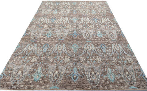 Chobi Grey Hand Knotted 90 X 125 Area Rug 700-147343 Image 1