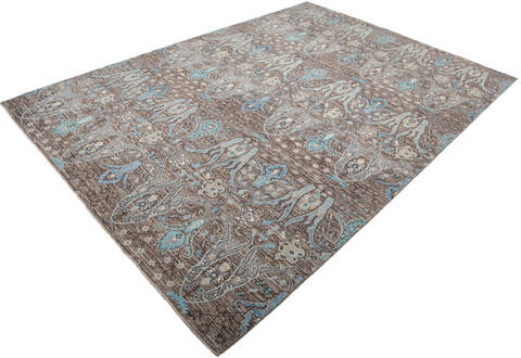 Chobi Grey Hand Knotted 90 X 125 Area Rug 700-147343 Image 2