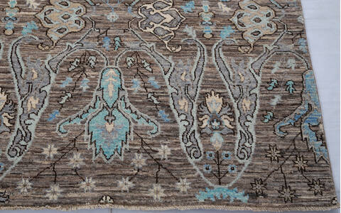 Chobi Grey Hand Knotted 90 X 125 Area Rug 700-147343 Image 3