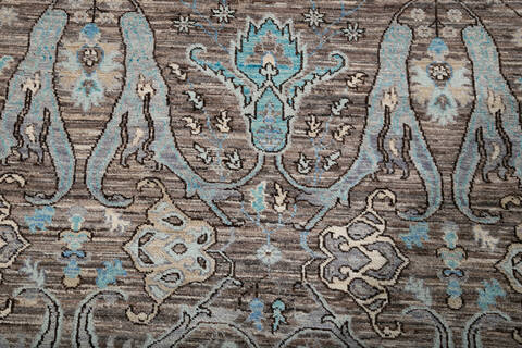 Chobi Grey Hand Knotted 90 X 125 Area Rug 700-147343 Image 4