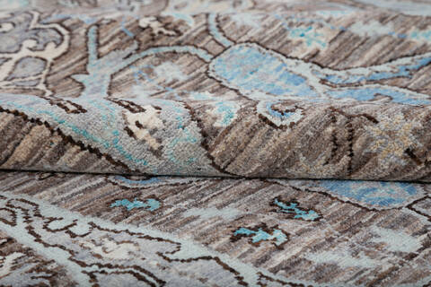 Chobi Grey Hand Knotted 90 X 125 Area Rug 700-147343 Image 7