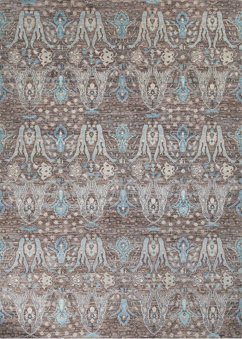 Chobi Grey Hand Knotted 90 X 125 Area Rug 700-147343 Image 0