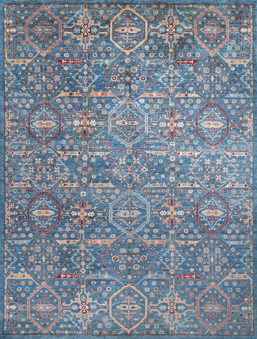 Chobi Blue Hand Knotted 810 X 118 Area Rug 700-147347 Image 0