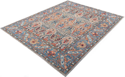 Chobi Grey Hand Knotted 80 X 911 Area Rug 700-147349 Image 2