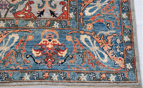 Chobi Grey Hand Knotted 80 X 911 Area Rug 700-147349 Image 3