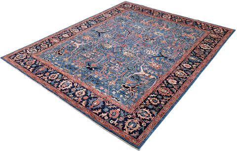 Chobi Blue Hand Knotted 711 X 99 Area Rug 700-147350 Image 2