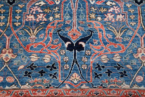 Chobi Blue Hand Knotted 711 X 99 Area Rug 700-147350 Image 4