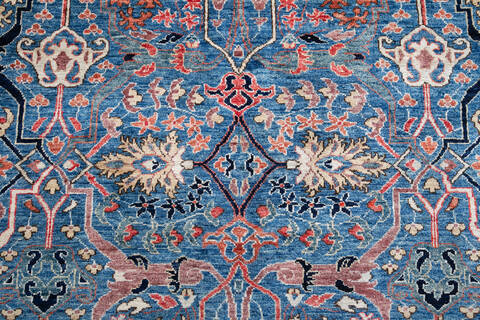 Chobi Blue Hand Knotted 711 X 99 Area Rug 700-147350 Image 5
