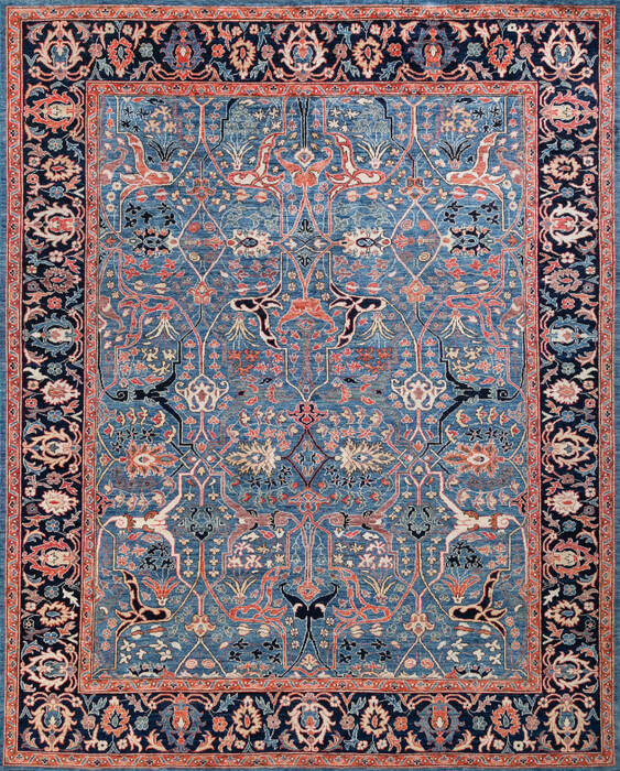 Chobi Blue Hand Knotted 711 X 99 Area Rug 700-147350 Image 0