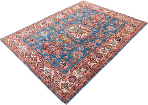 Kazak Blue Hand Knotted 50 X 69 Area Rug 700-147351 Image 2