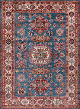 Kazak Blue Hand Knotted 5'0" X 6'9"  Area Rug 700-147351