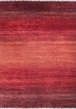 Pakistani Gabbeh Red Rectangle 8x11 ft Wool Carpet 147353