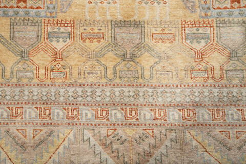 Gabbeh Beige Square Hand Knotted 60 X 60 Area Rug 700-147354 Image 4