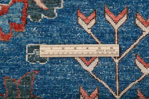 Chobi Blue Hand Knotted 910 X 138 Area Rug 700-147355 Image 8