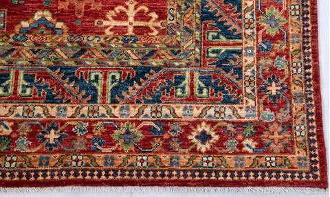 Chobi Red Hand Knotted 80 X 102 Area Rug 700-147357 Image 6