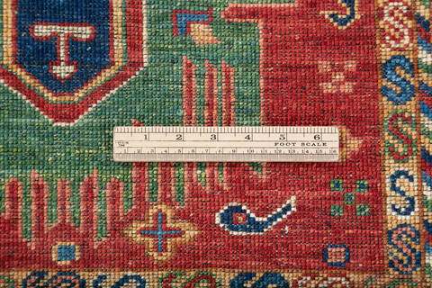 Chobi Red Hand Knotted 80 X 102 Area Rug 700-147357 Image 7