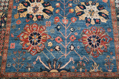Chobi Blue Hand Knotted 510 X 88 Area Rug 700-147359 Image 3