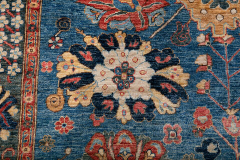 Chobi Blue Hand Knotted 510 X 88 Area Rug 700-147359 Image 4